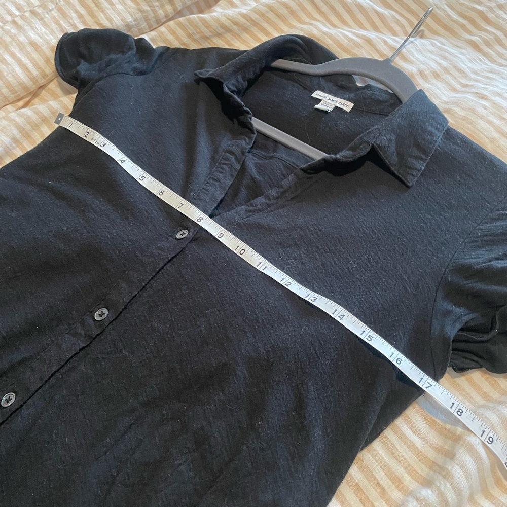 James Perse Black Casual Shirt Midi Dress - Picture 6 of 6
